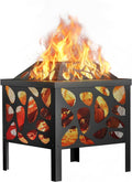 15.7 Inch Small Fire Pit for Outside, Outdoor Wood Burning Fire Pit, with Anti-Spark Mesh Guard, Small Bonfire Pit,Firepit Bowl for Patio Camping Backyard Deck Picnic Porch