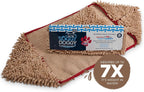 Soggy Doggy Super Shammy Dog Towel – Absorbent Microfiber Chenille Pet Towel for Drying Wet Dogs, Muddy Paws, Quick Dry Dog Shammy with Hand Pockets, Machine Washable – Beige/Red Trim, 31” X 14”