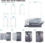 Full Size Home Sauna, Portable Steam Sauna for Home Spa, One Person Foldable Lightweight, Full Body Sauna Tent for Relaxation, 1500W & 4L Steamer Generator, Remote Control, Foldable Chair