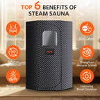 Portable Sauna for Home, Portable Steam Tent for Home Detox and Relaxation, Includes 3L Steamer, Remote Controller, Folding Chair, Adjustable Timer 1-60 Min, Large Size