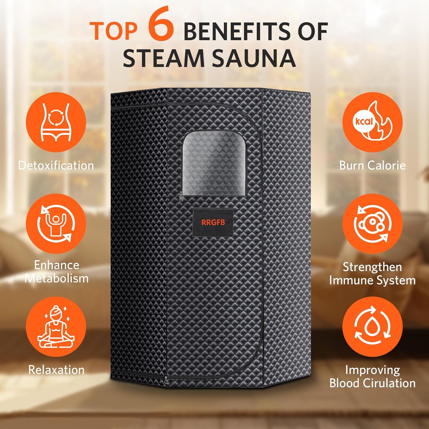 Portable Sauna for Home, Portable Steam Tent for Home Detox and Relaxation, Includes 3L Steamer, Remote Controller, Folding Chair, Adjustable Timer 1-60 Min, Large Size