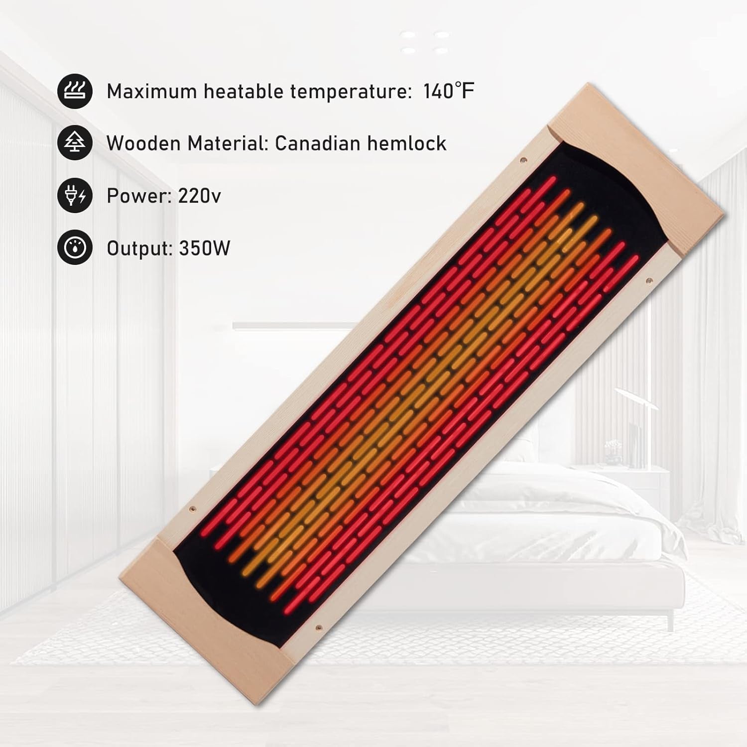150 Watt Infrared Sauna Heating Plate 220V, Sauna Accessories 350 Watt Infrared Sauna Heating Tube 220V
