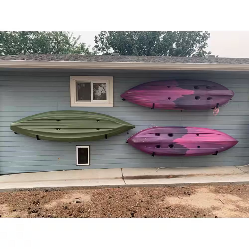 4-Pack 20.5 In. Kayaks Storage Racks, Wall Mount Canoe Hooks for Stand up Paddle Boards SUP Ski Snow Board