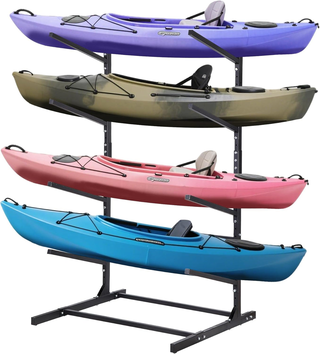 Kayak Storage Rack, Adjustable Kayak SUP Stand, Weatherproof and Heavy Duty Surfboard Storage Rack, Hold up Kayaks, Sups, Paddleboards, Canoes