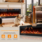 60 Inch Electric Fireplace In-Wall Recessed and Wall Mounted with Remote Control, 1500/750W Fireplace Heater (60-99°F Thermostat) with 12 Adjustable Color, Timer, Log and Crystal