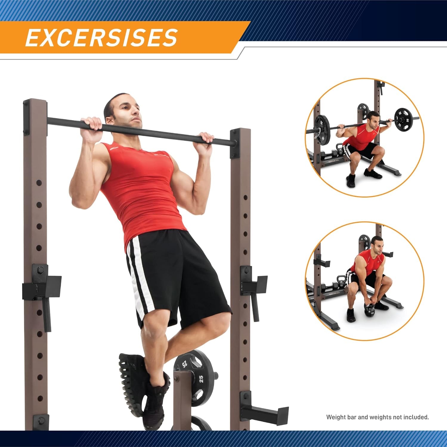 Industrial Inspired Heavy Duty Home Gym System for Bodybuilding and Strength Training Available for Full Cage, Squat Rack and Power Tower