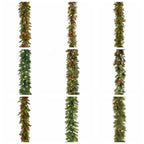 30 LED Lights Christmas Garland 180Cm/6 Feet Green Artificial Pine Tree Decor Pine Cone Berry Ornament