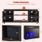 59'' Fireplace TV Stand W/ 25'' 1350W Electric Fireplace Heater