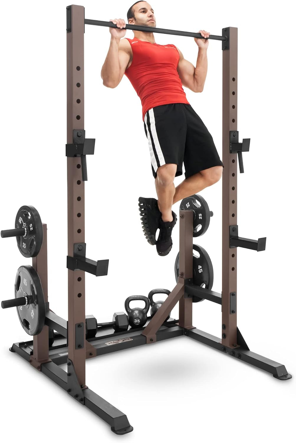 Industrial Inspired Heavy Duty Home Gym System for Bodybuilding and Strength Training Available for Full Cage, Squat Rack and Power Tower