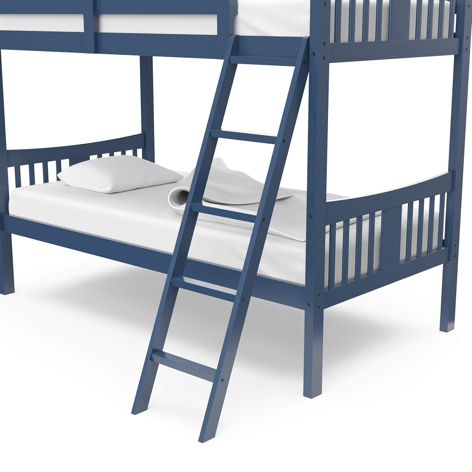 Caribou Bunk Bed Twin over Twin Bunk Bed (Navy) - GREENGUARD Gold Certified, Twin Bunk Beds for Kids, Converts to 2 Individual Twin Beds, Bunk Beds for Kids