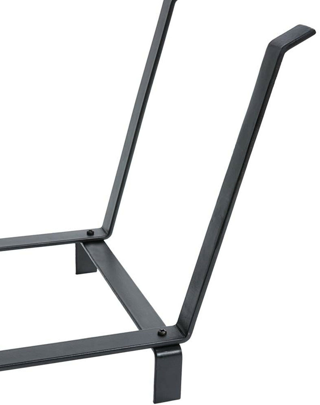 Outdoor Firewood Rack Wood Storage Log Rack Carrier Metal Holder Black 20 Inch