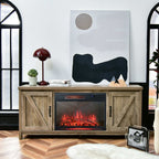 59'' Fireplace TV Stand W/ 25'' 1350W Electric Fireplace Heater