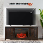 59'' Fireplace TV Stand W/ 25'' 1350W Electric Fireplace Heater