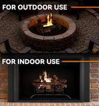 10 Pcs Ceramic Gas Fireplace Logs, Premium Heat-Resistant Wood Log Gas Realistic Logs for Indoor or Outdoor Fireplaces,Perfect for Holidays,Christmas Ambiance