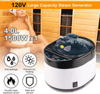 Full Size Home Sauna, Portable Steam Sauna for Home Spa, One Person Foldable Lightweight, Full Body Sauna Tent for Relaxation, 1500W & 4L Steamer Generator, Remote Control, Foldable Chair