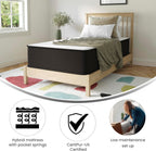 Dream 12 Inch Hybrid Mattress, Twin Size High Density Foam and Innerspring Mattress in a Box, Certipur-Us Certified Foam