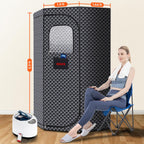Portable Sauna for Home, Portable Steam Tent for Home Detox and Relaxation, Includes 3L Steamer, Remote Controller, Folding Chair, Adjustable Timer 1-60 Min, Large Size
