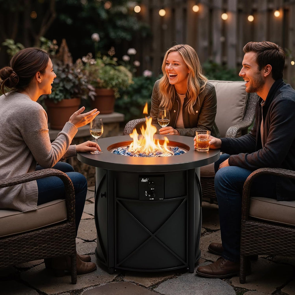 50000 BTU Propane Fire Pit for Outdoor, 30 in Fire Pit Table Outdoor, round Firepits for outside Backyard, Patio