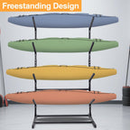 Kayak Storage Rack, Adjustable Kayak SUP Stand, Weatherproof and Heavy Duty Surfboard Storage Rack, Hold up Kayaks, Sups, Paddleboards, Canoes