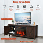 59'' Fireplace TV Stand W/ 25'' 1350W Electric Fireplace Heater