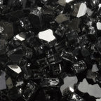 0.50" Black Reflective Fire Glass, 10 Lb