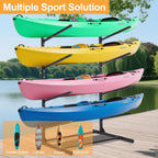 Kayak Storage Rack, Adjustable Kayak SUP Stand, Weatherproof and Heavy Duty Surfboard Storage Rack, Hold up Kayaks, Sups, Paddleboards, Canoes