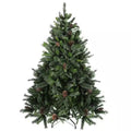 6.5 Ft. Unlit Snowy Delta Pine with Pine Cones Artificial Christmas Tree