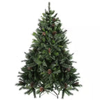 6.5 Ft. Unlit Snowy Delta Pine with Pine Cones Artificial Christmas Tree