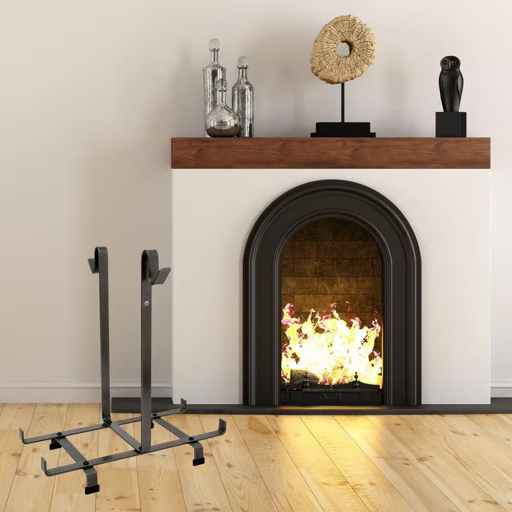 Handcrafted Firewood Rack Only Hammered Steel (For Carrier Bag)