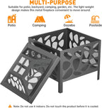 15.7 Inch Small Fire Pit for Outside, Outdoor Wood Burning Fire Pit, with Anti-Spark Mesh Guard, Small Bonfire Pit,Firepit Bowl for Patio Camping Backyard Deck Picnic Porch
