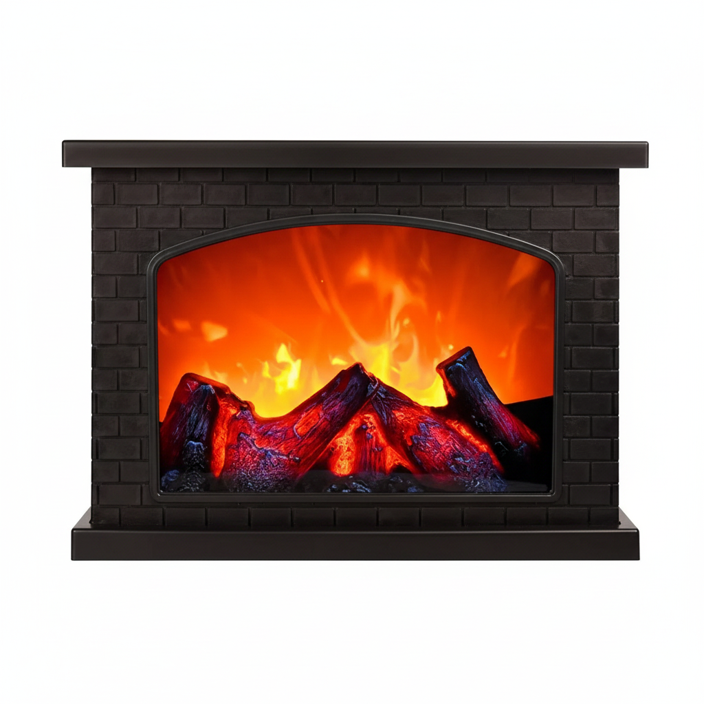 LED Fireplace Lamp Realistic Flame Battery USB Powered Vintage Style for Indoor Room Terrace Christmas Halloween Tabletop Decor