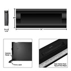 54 In. Wall Mounted LED Fire and Ice Electric Fireplace with Remote in Black