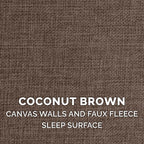 Pet House for Indoor Cats & Small Dogs, Collapsible & Foldable W/ Plush Ball Toy - Living Room Footstool Cat Condo - Coconut Brown, Small