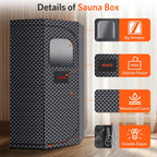 Portable Sauna for Home, Portable Steam Tent for Home Detox and Relaxation, Includes 3L Steamer, Remote Controller, Folding Chair, Adjustable Timer 1-60 Min, Large Size