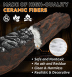 10 Pcs Ceramic Gas Fireplace Logs, Premium Heat-Resistant Wood Log Gas Realistic Logs for Indoor or Outdoor Fireplaces,Perfect for Holidays,Christmas Ambiance