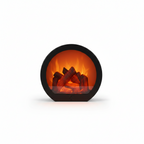 LED Fireplace Lamp Realistic Flame Effect Vintage Style USB Battery Powered Light for Indoor Room Christmas Halloween Decoration
